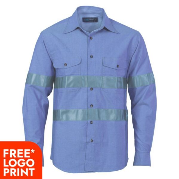Cotton Chambray Shirt with Generic R/Tape Thumbnail